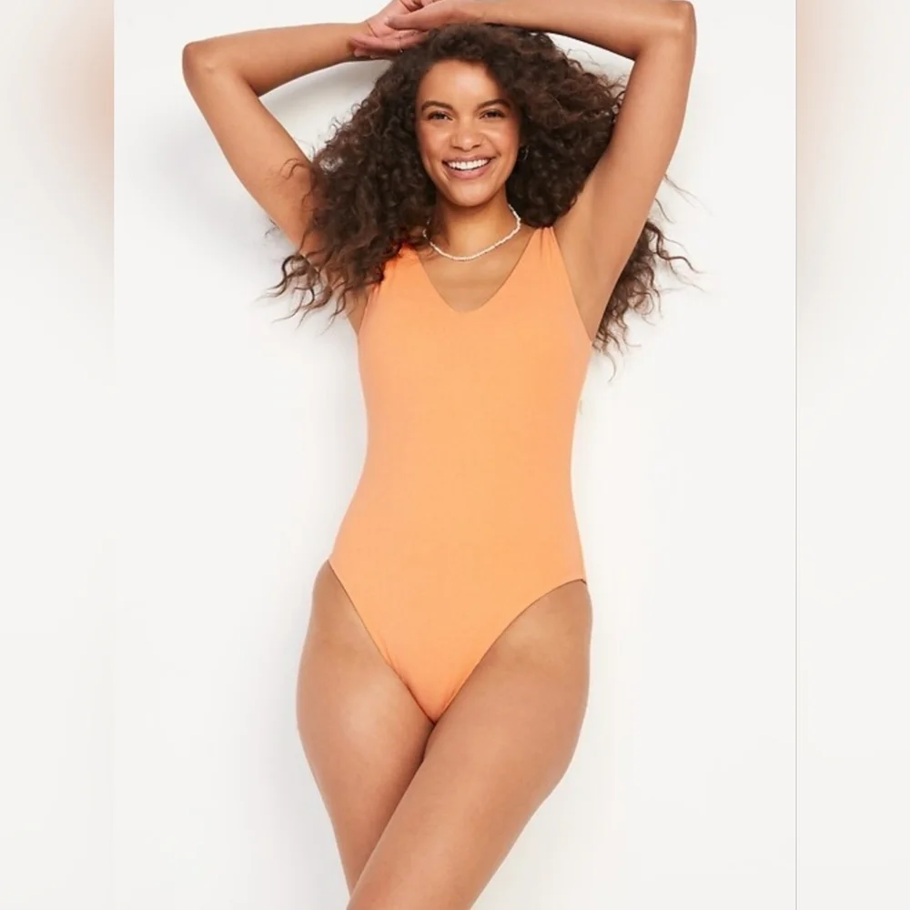 Old Navy Warm Orange One-Piece Swimsuit‎